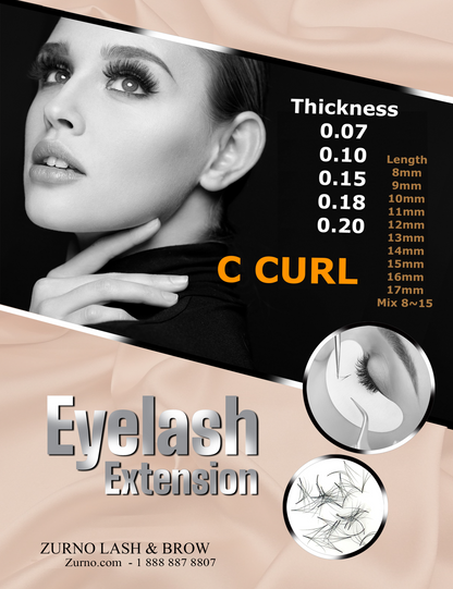 Classic Lash - C Curl - Thickness &amp; Length Optional