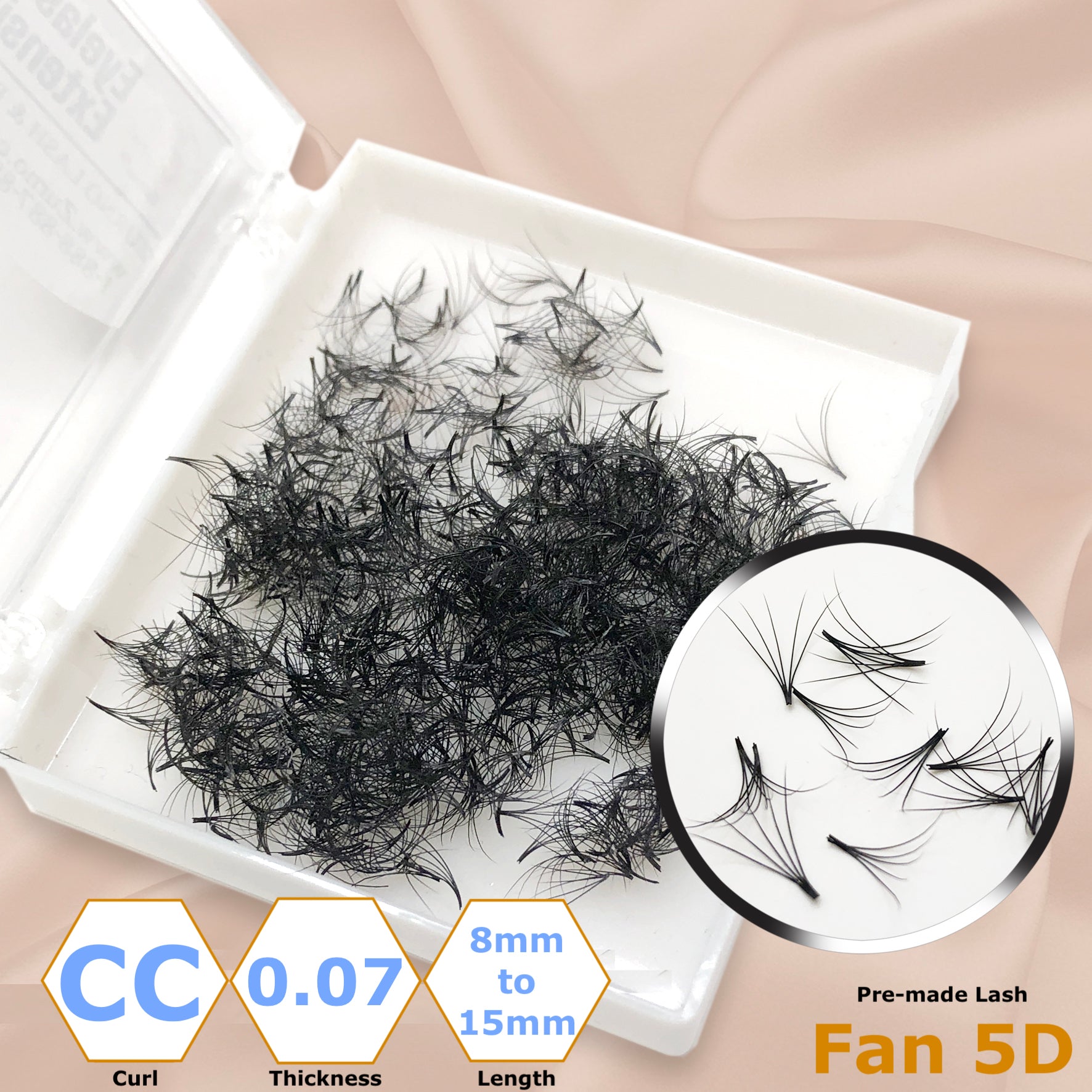 Pre-made Lash - Fan 5D - Curl, Thickness &amp; Length Optional