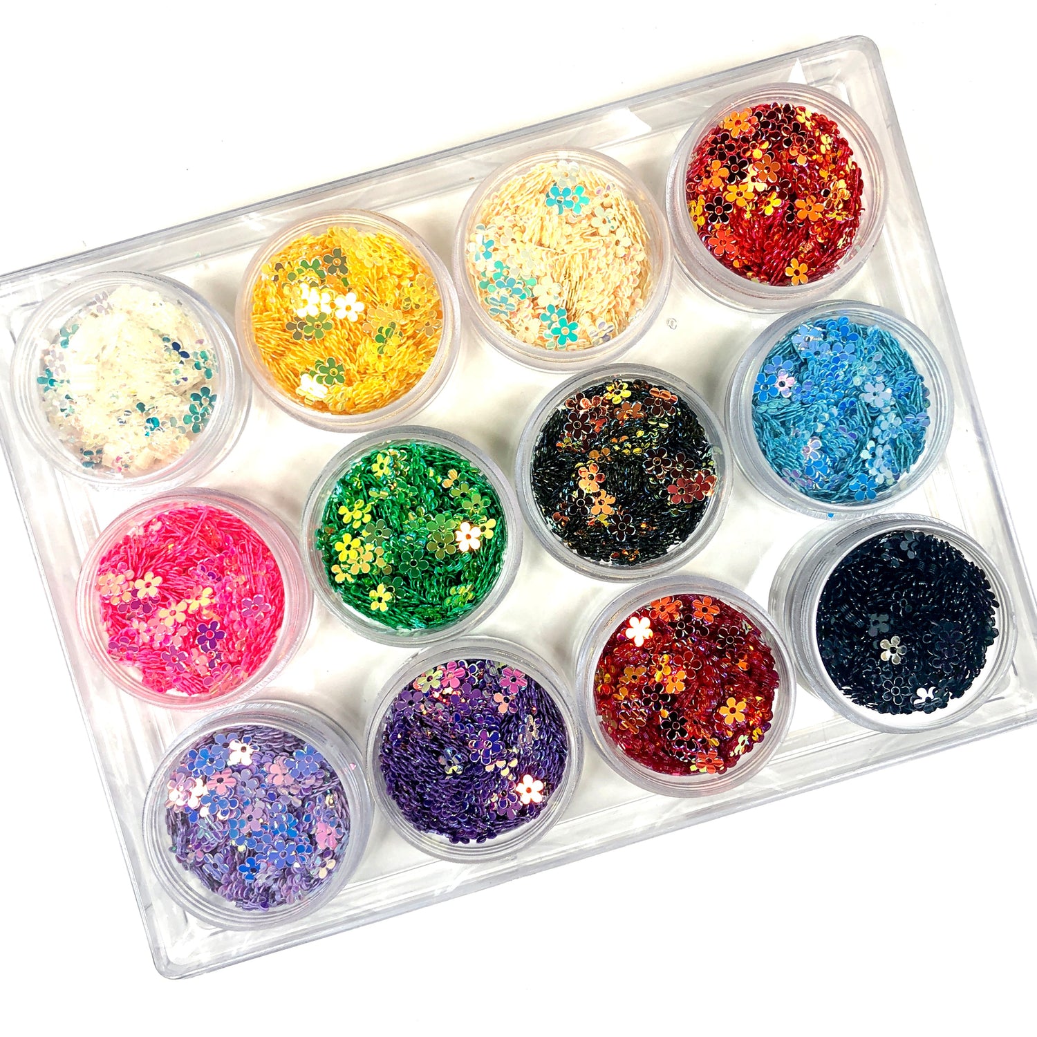 Nail Art Flower Sequin - 12 Colors/Box