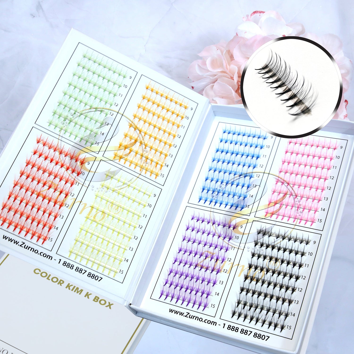 Zurno Lash - Color Box | Wispy - Kim K - Spike