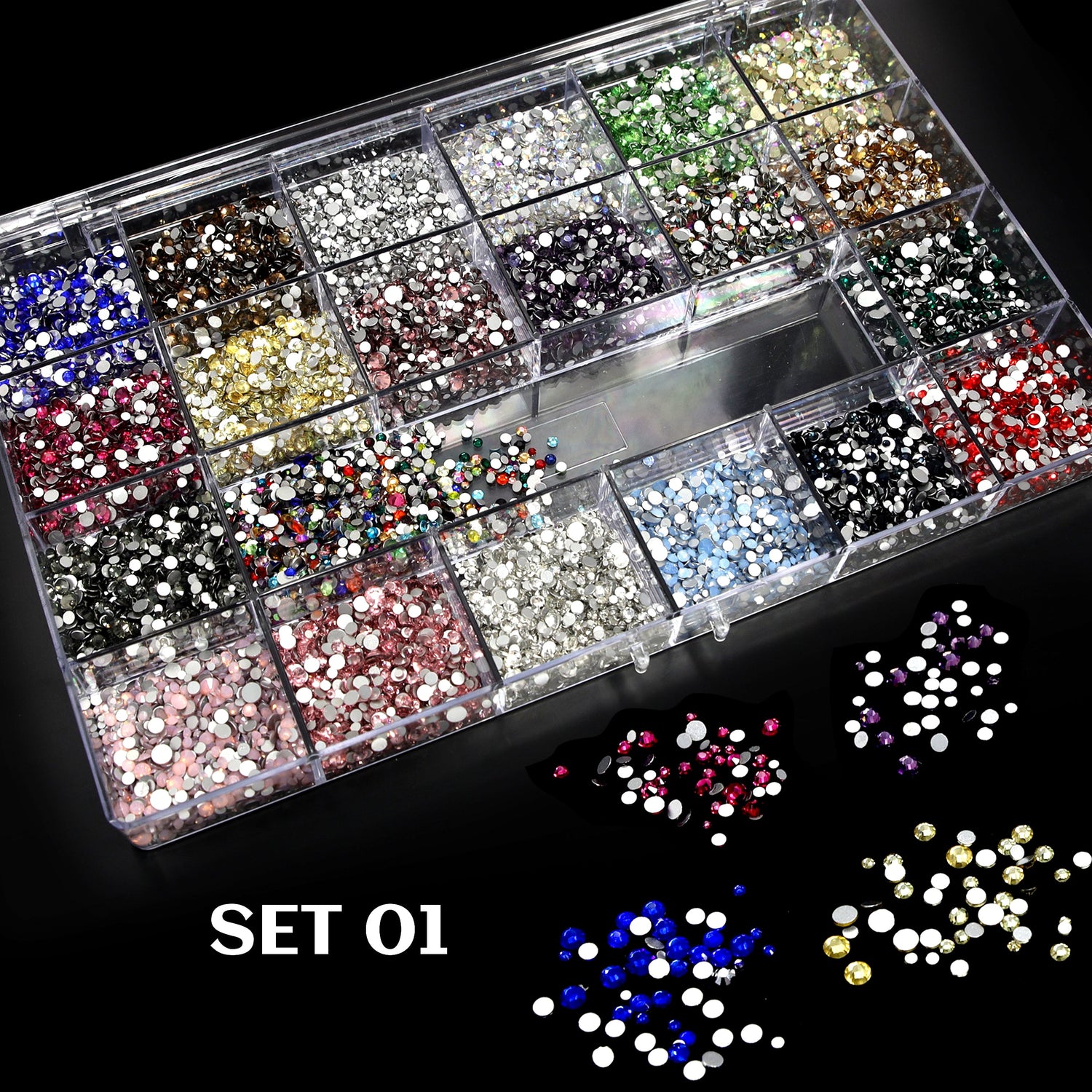 COLOR RHINESTONE BOX