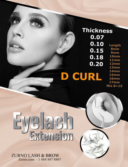 Classic Lash - D Curl - Thickness &amp; Length Optional