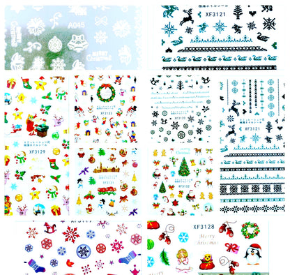 Sticker - Christmas Design - Set 10 pcs