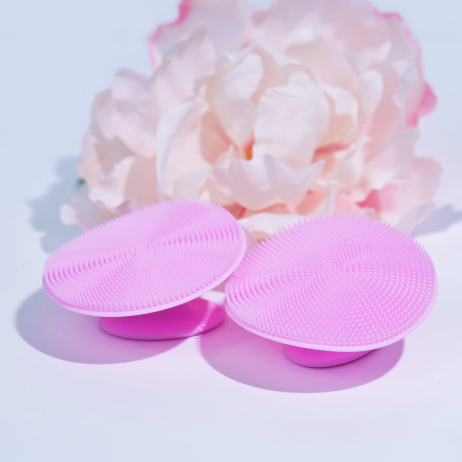 Face Scrub Silicone Pad - Pink - Set 2 pcs