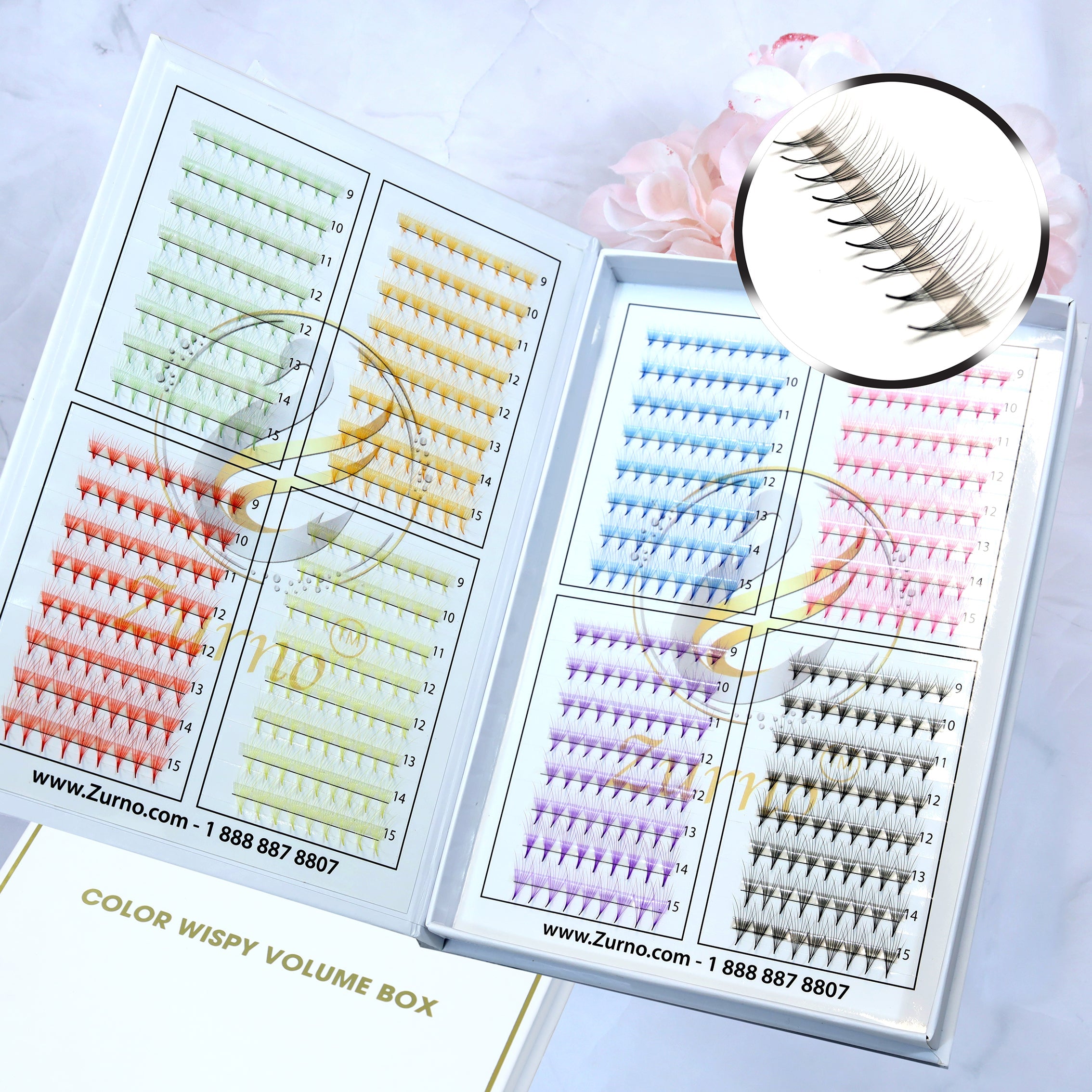 Zurno Lash - Color Box | Wispy - Kim K - Spike